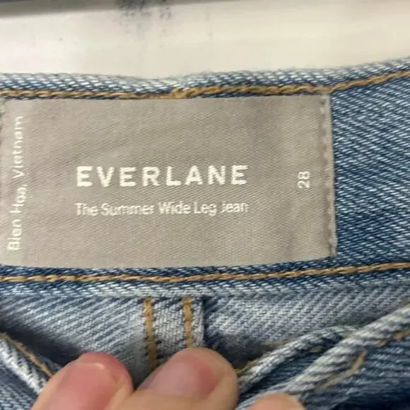 Everlane The Summer Wide Leg Jean Light Wash High Rise Women’s 28 - Picture 9 of 12